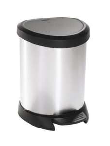 CURVER Pedálos szemetes, fémhatású, 5 literes, ezüst színű - Curver Trash can