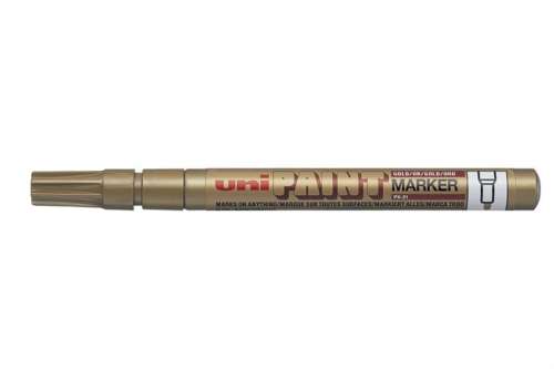 UNI Paint Marker, gold, 0,8-1,2 mm, zum Markieren auf verschiedenen Oberflächen