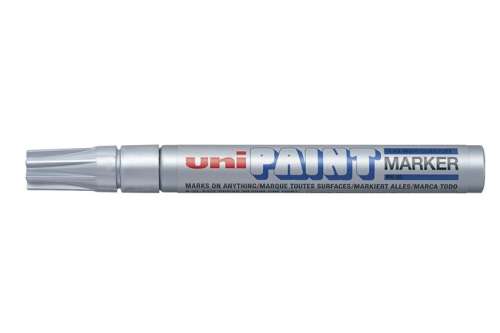 UNI Paint Marker, silver, 2.2-2.8 mm, chisel tip, marks on anything