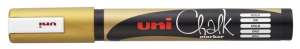 UNI Chalk marker, gold, 1.8-2.5 mm, chisel tip - Chalk marker