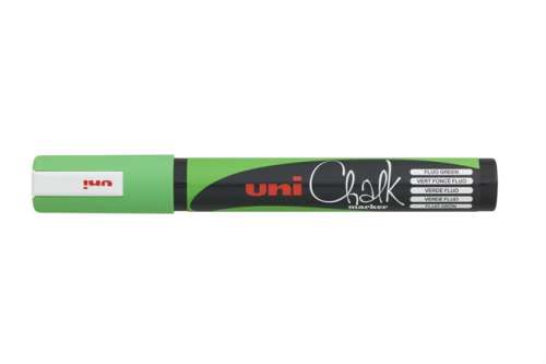 UNI Marker de cretă, 1,8-2,5 mm, UNI PWE-5M, verde-fluor