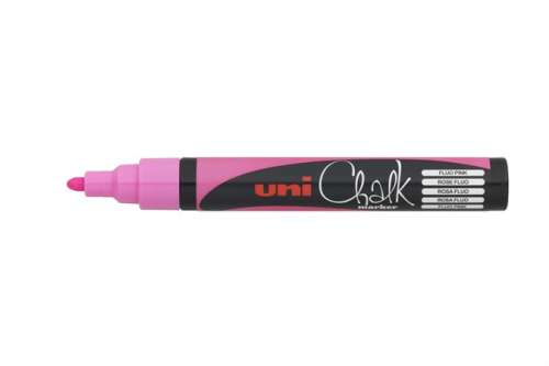 Marker UNI Cretă, 1,8-2,5 mm, UNI PWE-5M, roz fluorescent