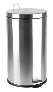 Pedalna kantica za smeće od nehrđajućeg čelika s izmjenjivom plastičnom kanticom, 30L - OEM