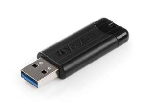 VERBATIM Pendrive, 64GB, USB 3.2, VERBATIM "Pinstripe", negru 31550667 Memorii USB