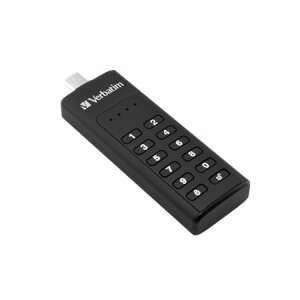 VERBATIM Pendrive, 128GB, USB-C (USB 3.2), titkosítás, 160/130Mb/s, VERBATIM "Keypad Secure" 32812676 Műszaki cikk & Elektronika