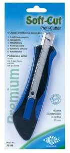 WEDO Univerzális kés, 18 mm, WEDO "Soft-cut", kék/fekete 31550881 