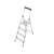 KRAUSE Solidy 4-step aluminum step ladder, with platform