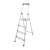 KRAUSE Solidy 4-step aluminum step ladder, with platform