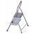 Angled view of KRAUSE Toppy XL 2-step aluminum step stool
