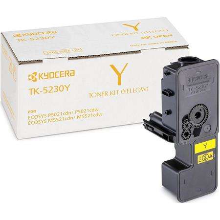 KYOCERA TK5230 Lasertoner für Drucker M5521CDN, 5521CDW, P5021CDN, 5021CDW, KYOCERA, gelb, 2.2k