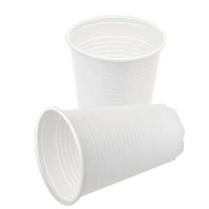 Műanyag pohár, 2 dl, 100 db, fehér 58034692 