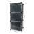 Black shoe rack with clear doors, 3 modules, 92x40x31 cm, dimensions