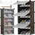 Ruhhy modular shoe rack with coat rack and hammer, shoe storage solution