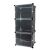 Cipős 3-module black shoe rack with 6 shelves, 92x40x31 cm, modular shoe storage
