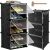 Cipős polcrendszer modular shoe rack, 3 modules, 6 shelves, black with hammer