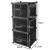 Cipős polcrendszer modular shoe rack dimensions, 3 modules, 6 shelves, black
