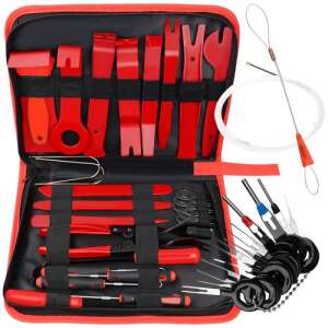 MT Malatec 40-piece car trim removal tool set in red and black case - Tool Set