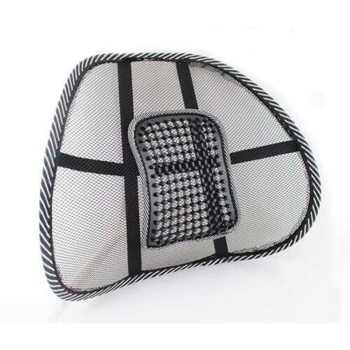 Universelle schwarze Mesh-Lendenwirbelstütze mit Massagepanel