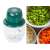 Mini Electric Food Chopper with chopped celery, onion and carrot