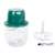 Green electric food chopper with accessories and USB cable