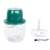 Green electric food chopper with accessories and USB cable