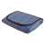 Blue checkered picnic blanket with handle, waterproof, folded