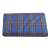 Blue checkered picnic blanket with handle, waterproof, folded