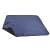 Blue checkered picnic blanket with handle, waterproof, unfolded