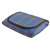 Blue checkered picnic blanket with handle, waterproof, folded
