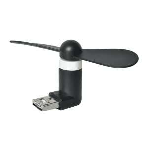2-in-1 USB/microUSB Fan, Black 58040003