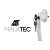 MT Malatec window handle with lock, white, 2 keys
