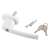 MT Malatec window handle with lock, white, 2 keys, screws