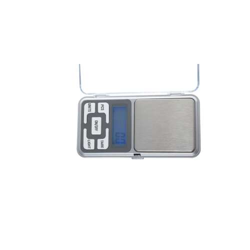 Digital pocket scale with backlit LCD screen, 500g capacity, tare function, OZ, CT, TL, GN units