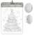 Christmas tree window decoration with suction cups, warm white light