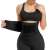 Neoprene slimming shaping belt, universal size, black, worn by a woman