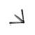 Black training butterfly knife, open position, no sharp blade