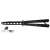 Malatec black training butterfly knife, no sharp blade, safe for practice