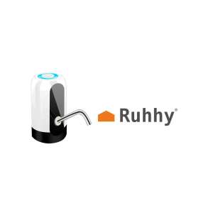 Ruhhhy elektrische Wasser-Abfüllpumpe, weiß und schwarz, mit Edelstahl-Auslauf - Wasserspender