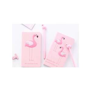 Pink flamingo notebook with pen, cute design, perfect for journaling or note taking - Notebook & writing pad