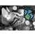 Diamond painting design, cat with butterfly, black and white with blue butterfly