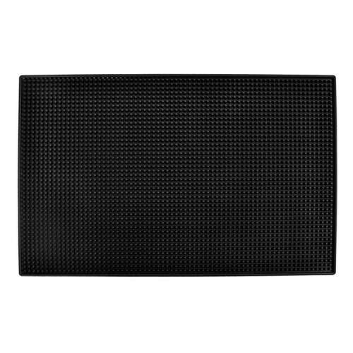 Black silicone bar mat, 45x30cm