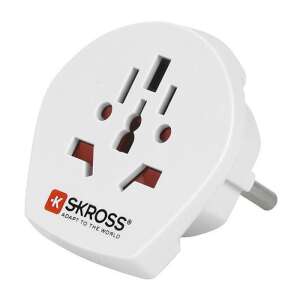 Adaptor de călătorie SKROSS World to Europe, alb, adaptor de priză, dispozitive cu 2 și 3 pini - Adaptoare de rețea