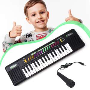 Elektromos játék szintetizátor/zongora 32 billentyűvel, mikrofonnal, hangokkal (BBJ) 58082253 Játék hangszerek