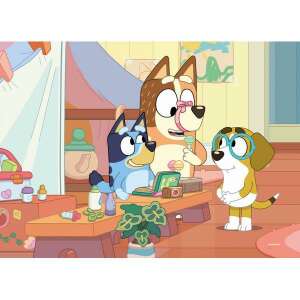 Bluey Puzzlebild mit Bluey, Bingo und Freunden in einer Spielszene. - Puzzle & Rätsel