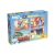 Pudełko z puzzlami Bluey 2 w 1, 4x48 elementów, przedstawiające sceny z kreskówki Bluey.