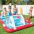 Intex Action Sports inflatable play center with volleyball net, soccer goal, and baseball stand in use
