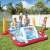 Intex Action Sports inflatable play center with volleyball net, soccer goal, and baseball stand in use