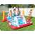 Intex Action Sports inflatable play center with volleyball net, soccer goal, and baseball stand in use