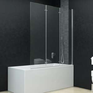 vidaXL ESG zuhanykabin 3-paneles összecsukható ajtóval 130 x 138 cm 58094816 