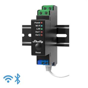 Shelly PRO 2PM intelligentes Relais, 2-Kanal, DIN-Schienenmontage, Wi-Fi, LAN, Bluetooth, Strommessung - Shelly